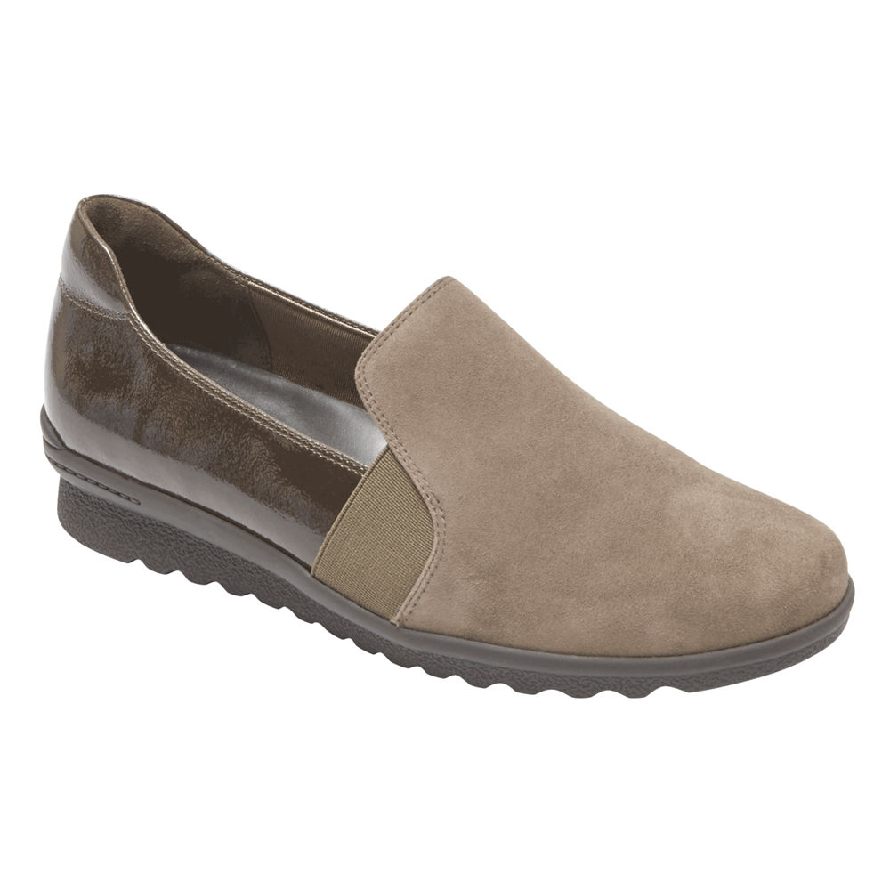 Slip-Ons Rockport Mujer Mexico - Truflex Chenole Verde Oliva - CTKSX2849